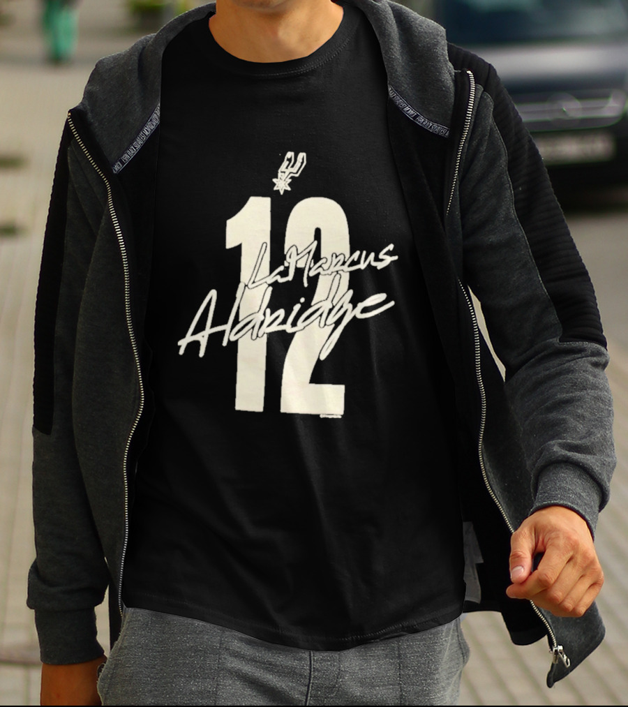 San Antonio Spurs LaMarcus Aldridge 12 NBA 2010s T-Shirt