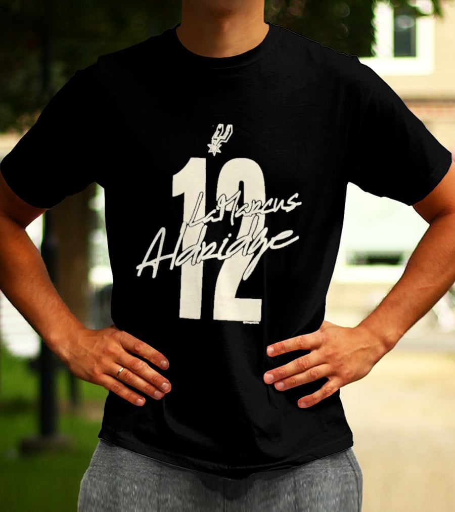 San Antonio Spurs LaMarcus Aldridge 12 NBA 2010s T-Shirt