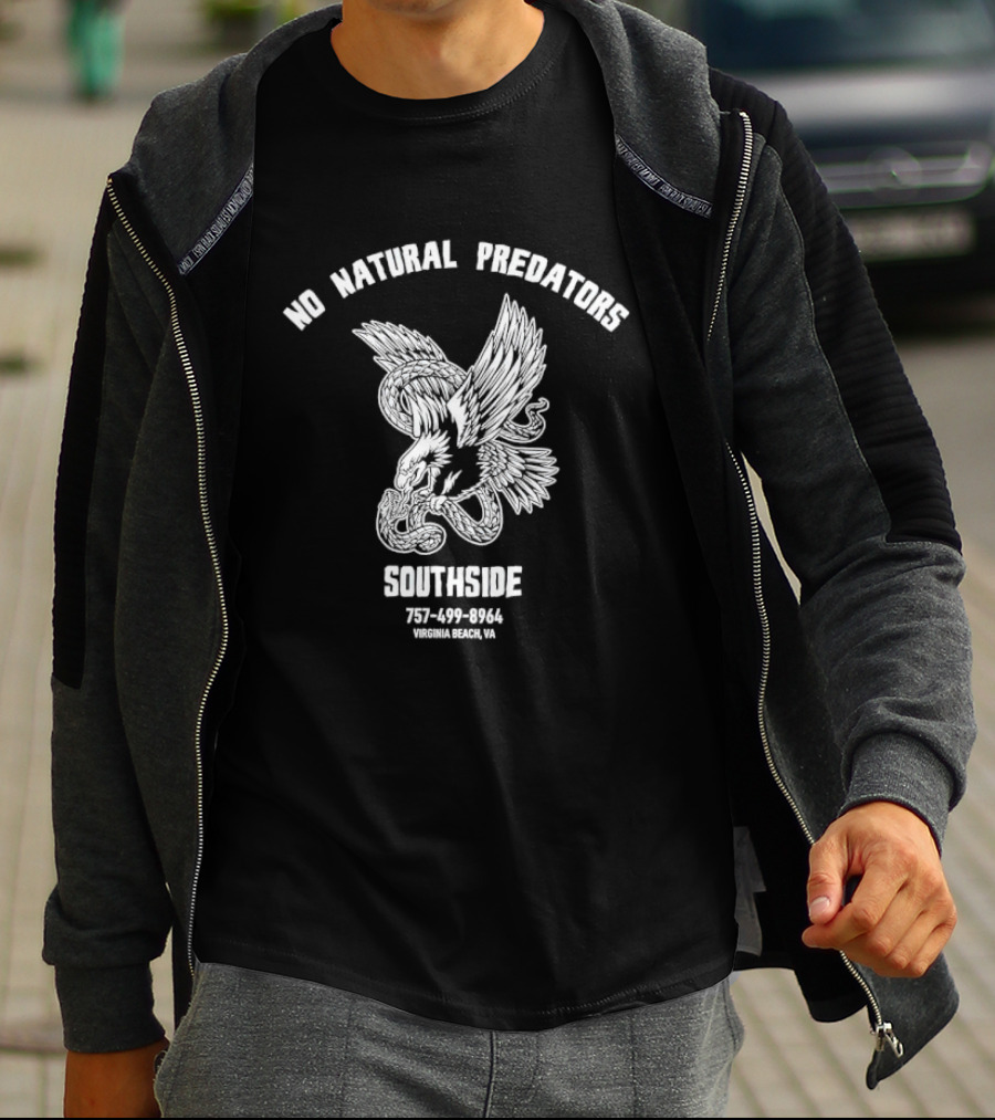 No Natural Predators Southside Virginia Beach VA Eagle And Snake 757 499 8964 T-Shirt