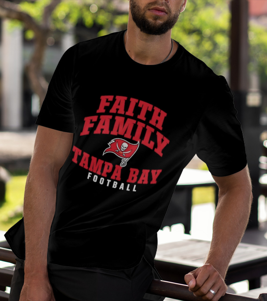 Faith Family Tampa Bay Football Pirate Flag Skull T-Shirt