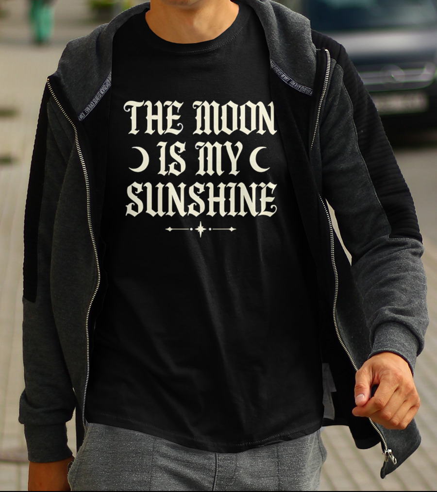 The Moon Is My Sunshine Gothic Crescent Star T-Shirt