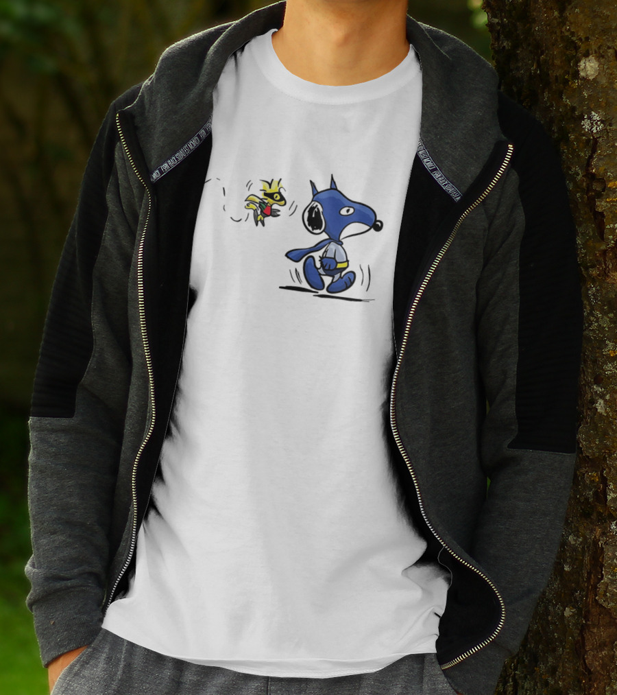 Batman Snoopy And Robin Woodstock DC Peanuts T-Shirt