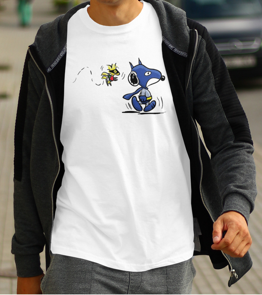 Batman Snoopy And Robin Woodstock DC Peanuts T-Shirt