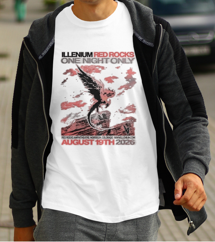 Illenium Red Rocks August 19th 2026 Morrison Colorado One Night Only T-Shirt