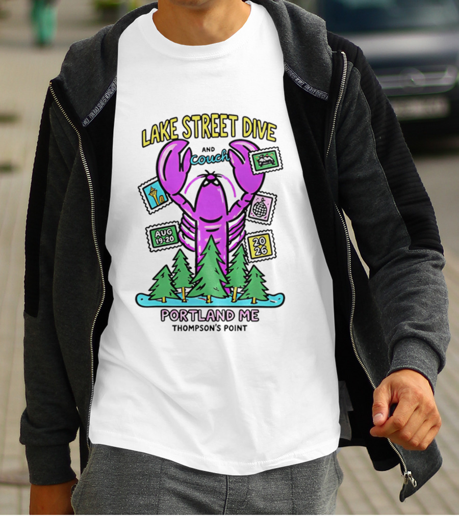 Lake Street Dive Couch Lobster Portland ME Thompson's Point August 19 20 2023 T-Shirt