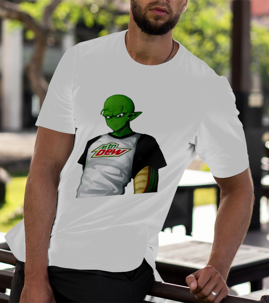 Piccolo Dragon Ball Z Character In Mtn Dew T-Shirt