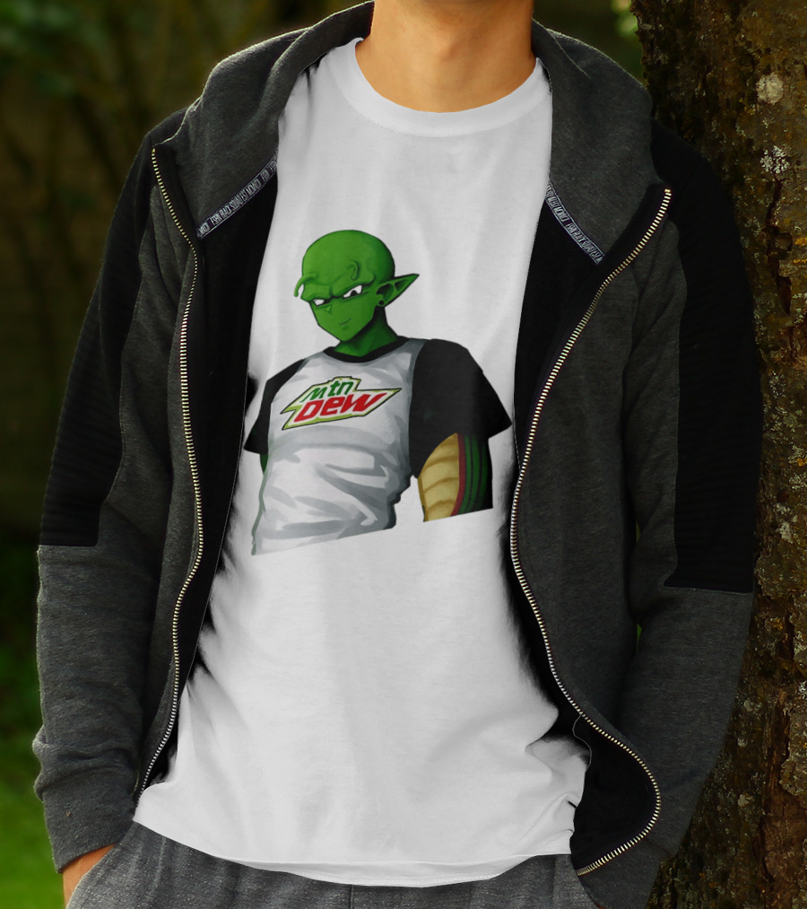 Piccolo Dragon Ball Z Character In Mtn Dew T-Shirt