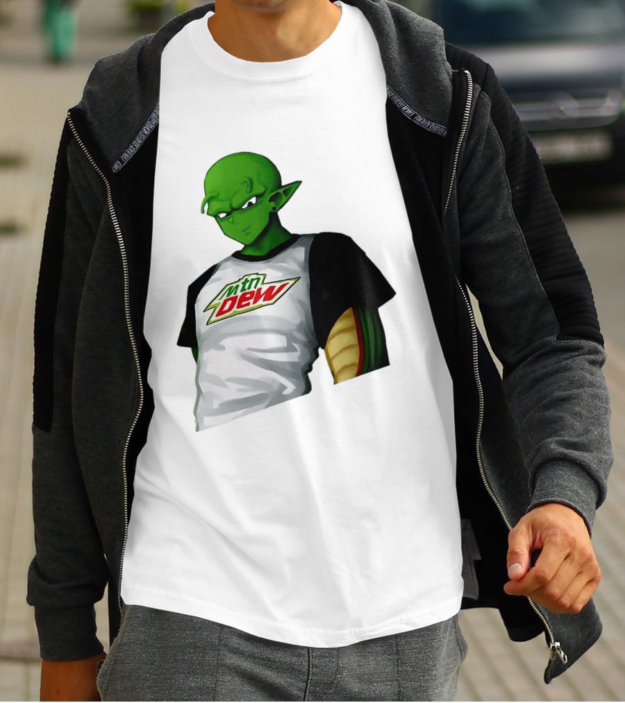 Piccolo Dragon Ball Z Character In Mtn Dew T-Shirt
