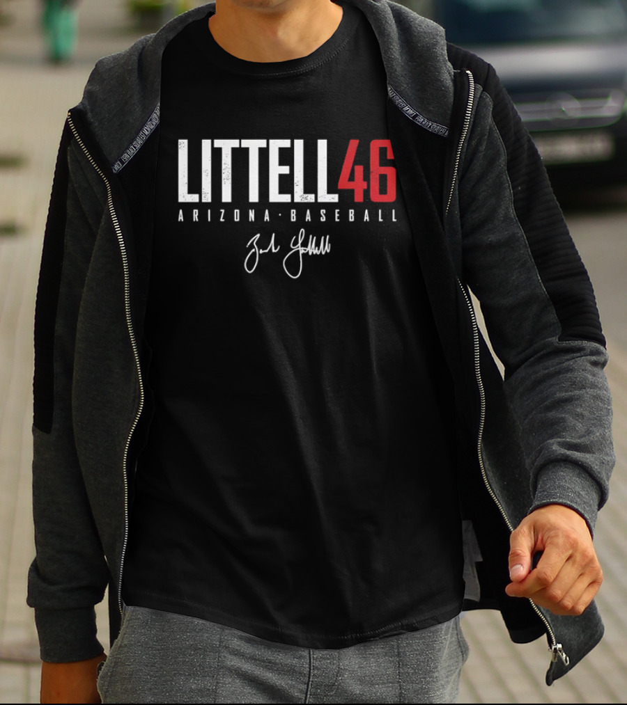 Arizona Baseball Littell 46 Zack Distressed T-Shirt