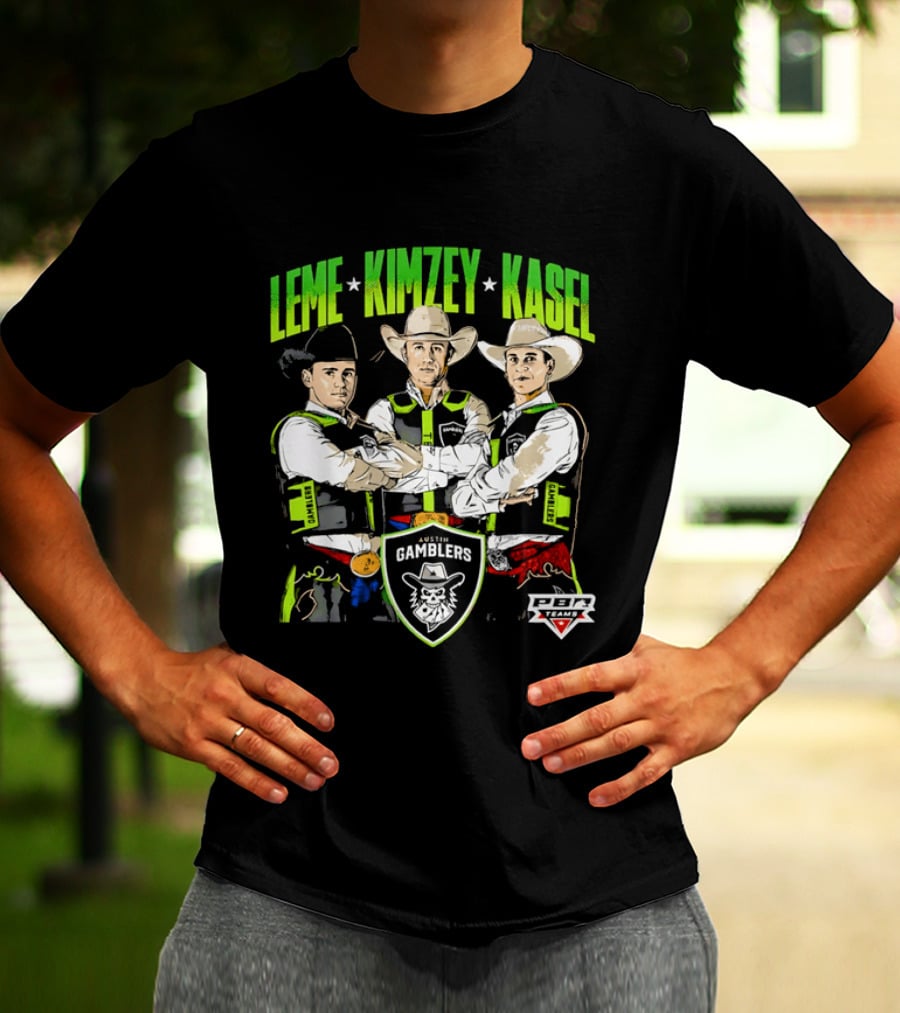 Austin Gamblers PBR Team Leme Kimzey Kasel Bull Riders T-Shirt