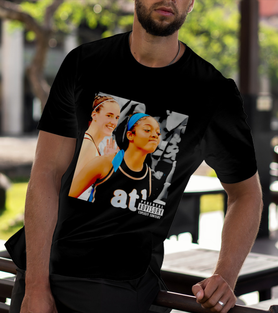 Caitlin Clark Angel Reese Memorable Moment Parental Advisory Explicit Content T-Shirt