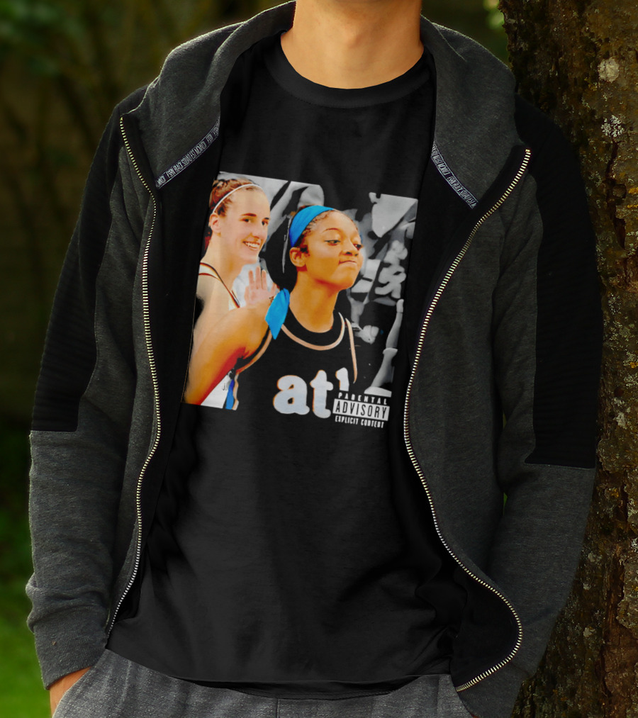 Caitlin Clark Angel Reese Memorable Moment Parental Advisory Explicit Content T-Shirt