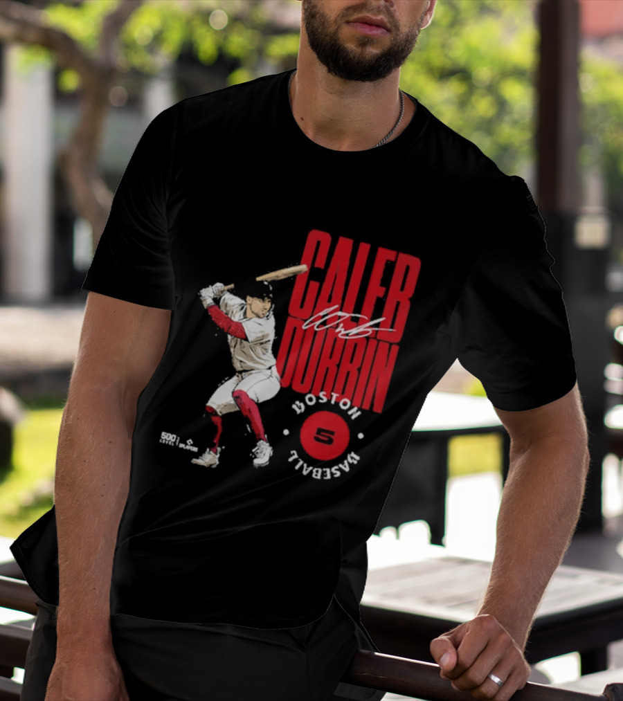 Caleb Durbin Boston Baseball Stamp Number 5 T-Shirt