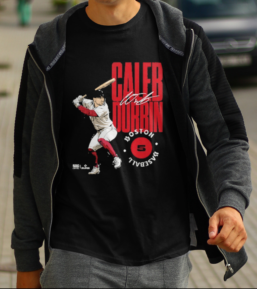 Caleb Durbin Boston Baseball Stamp Number 5 T-Shirt