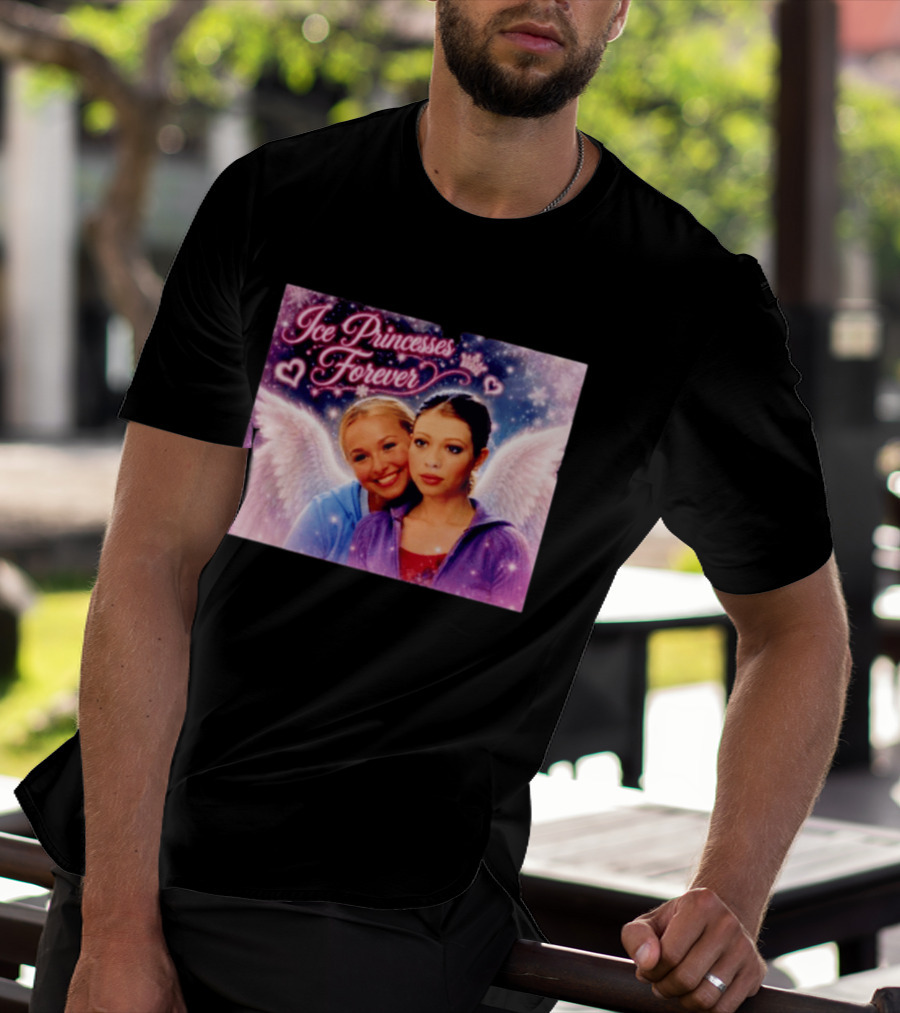 Ice Princesses Forever Hayden Panettiere Michelle Trachtenberg Angel Wings Hearts Snowflakes T-Shirt