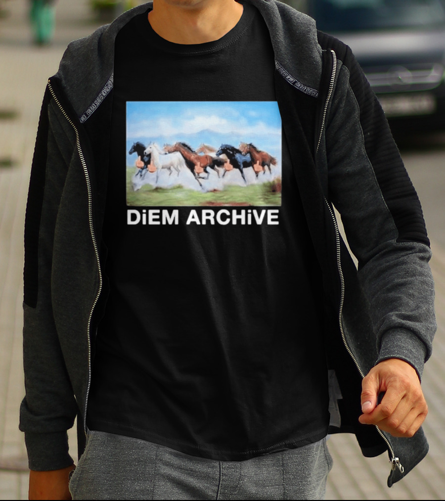 Diem Archive Running Horses Iconic Bet On A Horse T-Shirt