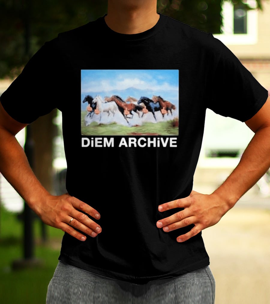 Diem Archive Running Horses Iconic Bet On A Horse T-Shirt