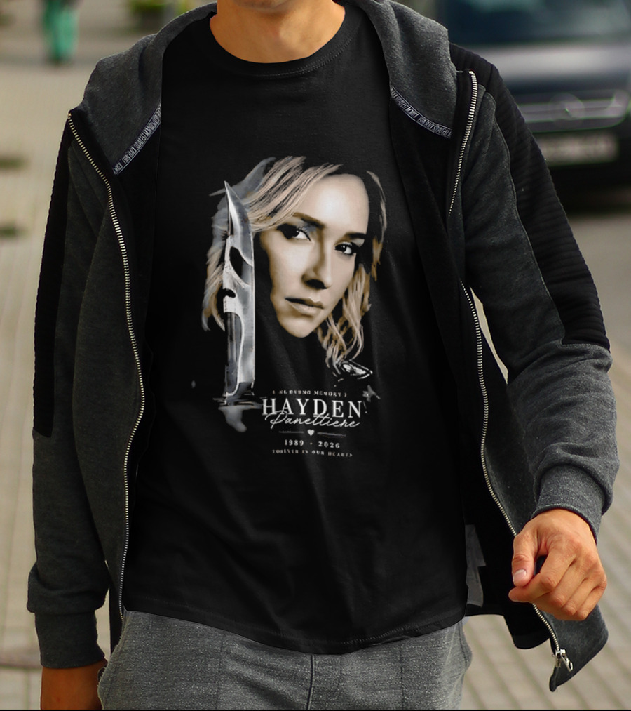In Loving Memory Hayden Panettiere Forever In Our Hearts 1989 2026 Woman Knife Ghostface T-Shirt
