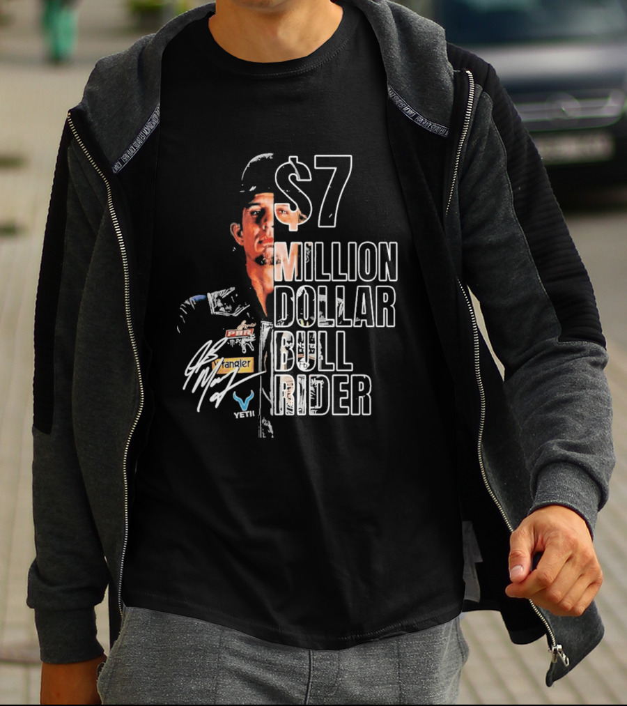J B Mauney PBR $7 Million Dollar Bull Rider T-Shirt