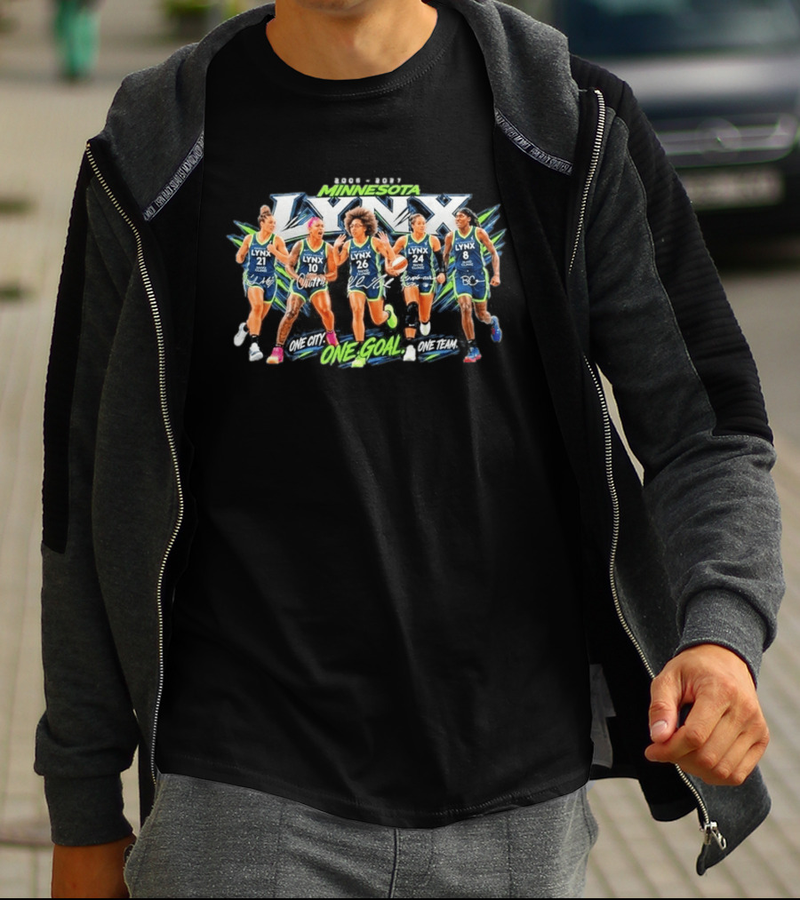 Minnesota Lynx One City One Goal One Team Signatures T-Shirt