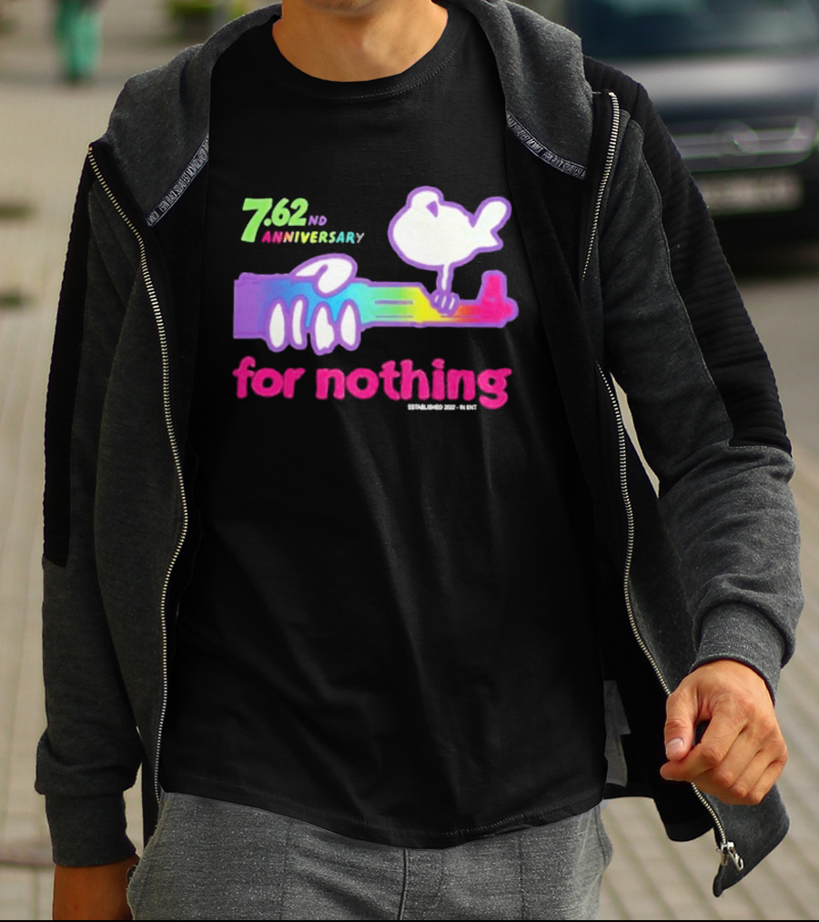 7.62nd Anniversary For Nothing Rainbow Dove Peacemaker T-Shirt
