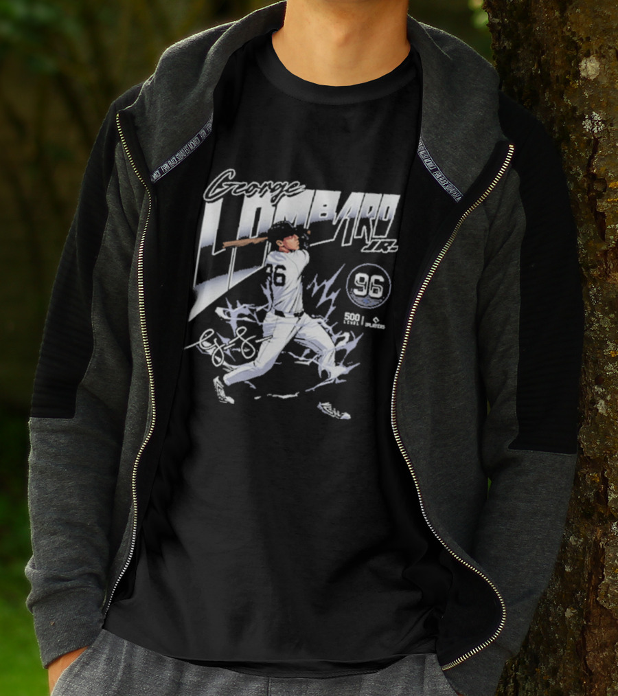 George Lombard Jr. 96 New York Y Electric Baseball Player With Dynamic Swing T-Shirt