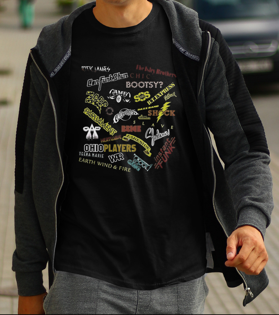 Funk Music Soul Groove Funky Boogie Disco Chic Schwann Players Shock Rufus T-Shirt