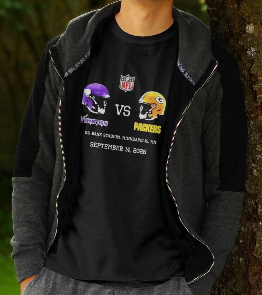 Green Bay Packers Vs Minnesota Vikings NFL September 14 2023 US Bank Stadium Minneapolis MN T-Shirt