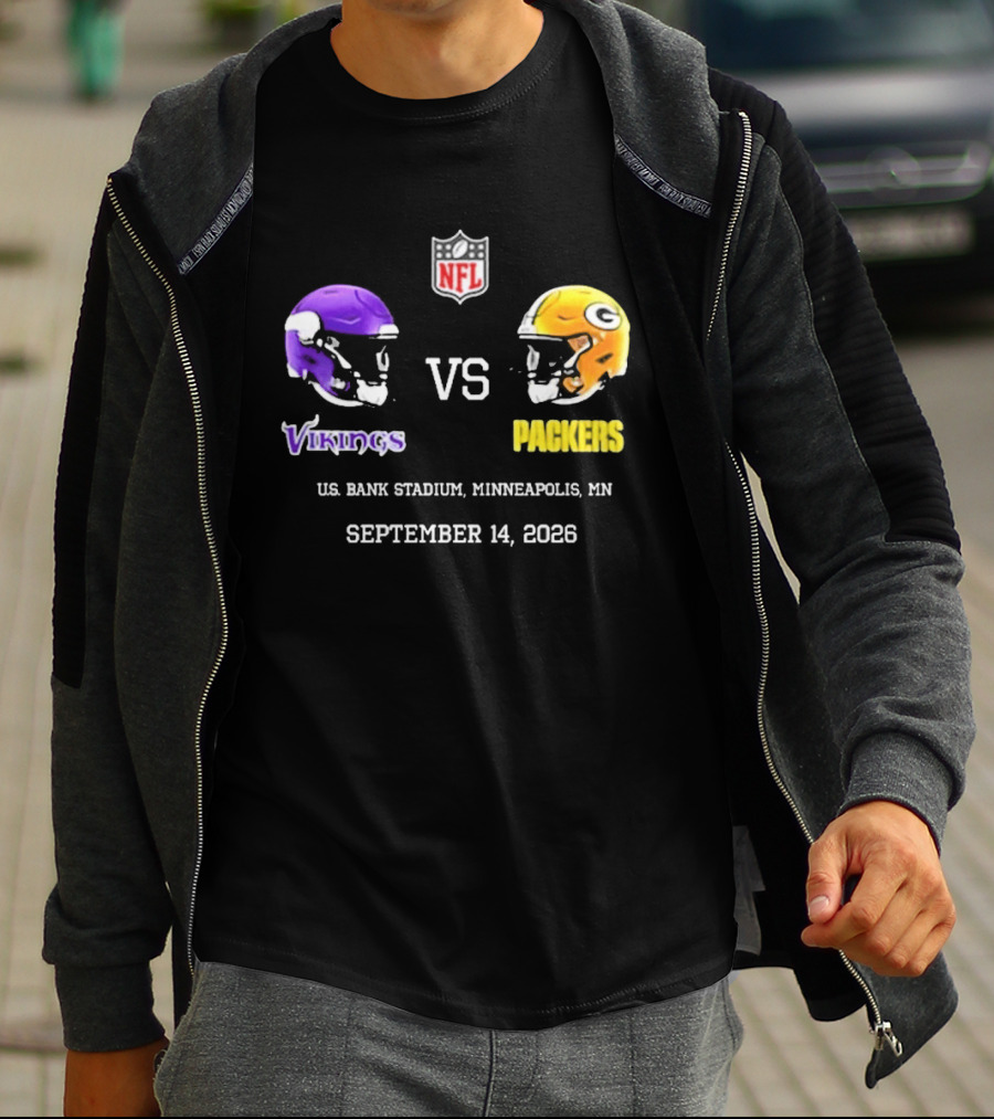 Green Bay Packers Vs Minnesota Vikings NFL September 14 2023 US Bank Stadium Minneapolis MN T-Shirt