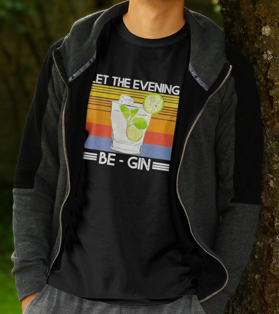 Let The Evening Be Gin Lime Mint Sunset T-Shirt