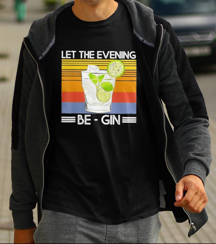 Let The Evening Be Gin Lime Mint Sunset T-Shirt