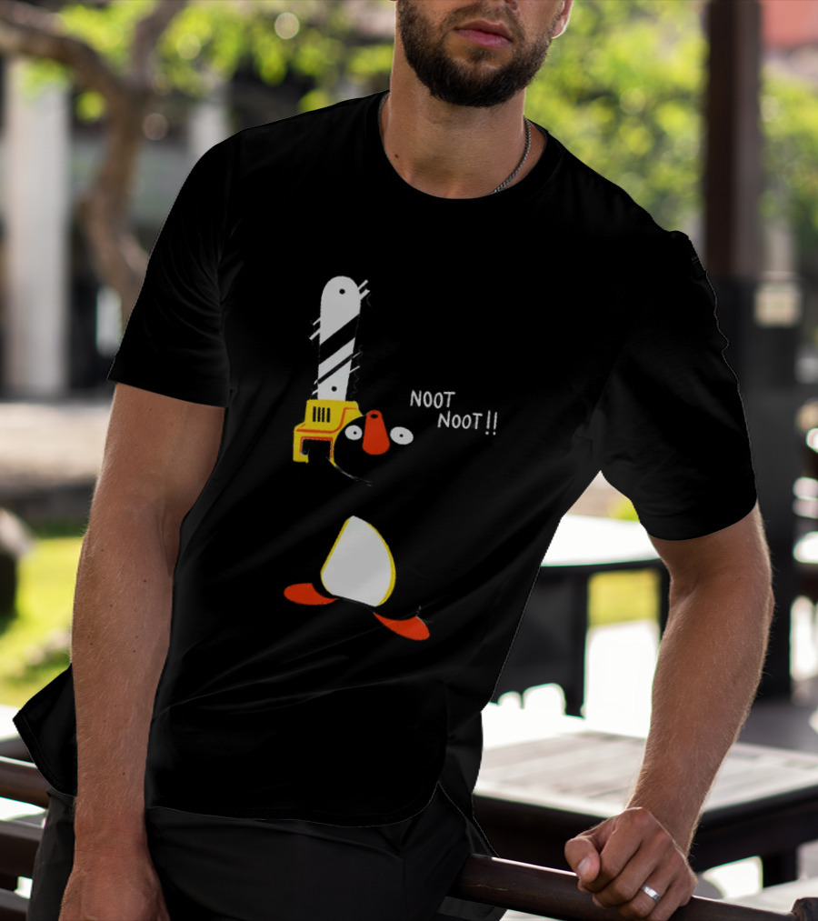Pingu Chainsaw Noot Noot!! T-Shirt