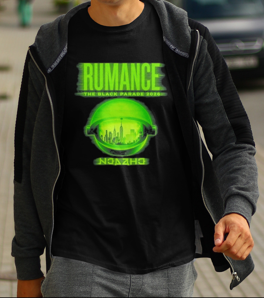 RUMANCE The Black Parade 2026 Neon Cityscape T-Shirt