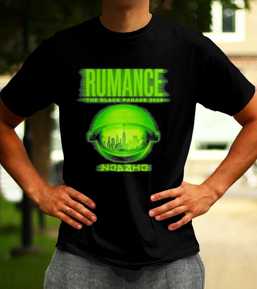 RUMANCE The Black Parade 2026 Neon Cityscape T-Shirt