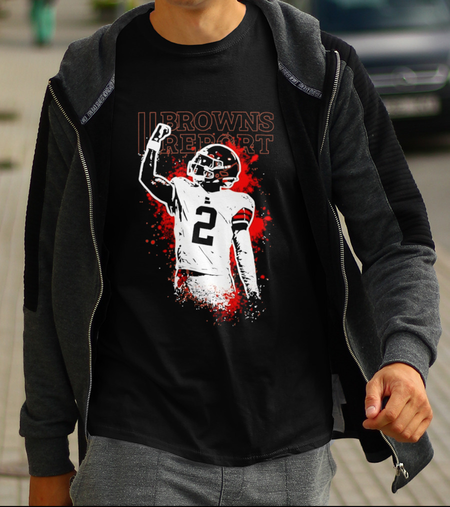 Shedeur Sanders Perfect Timing 2 Browns Report Cleveland Browns T-Shirt