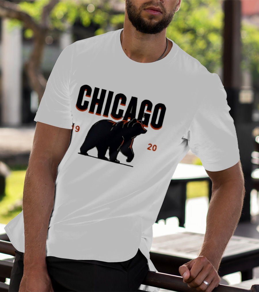 Chicago Bears 1920 Walking Grizzly Orange T-Shirt