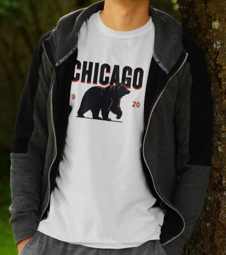 Chicago Bears 1920 Walking Grizzly Orange T-Shirt