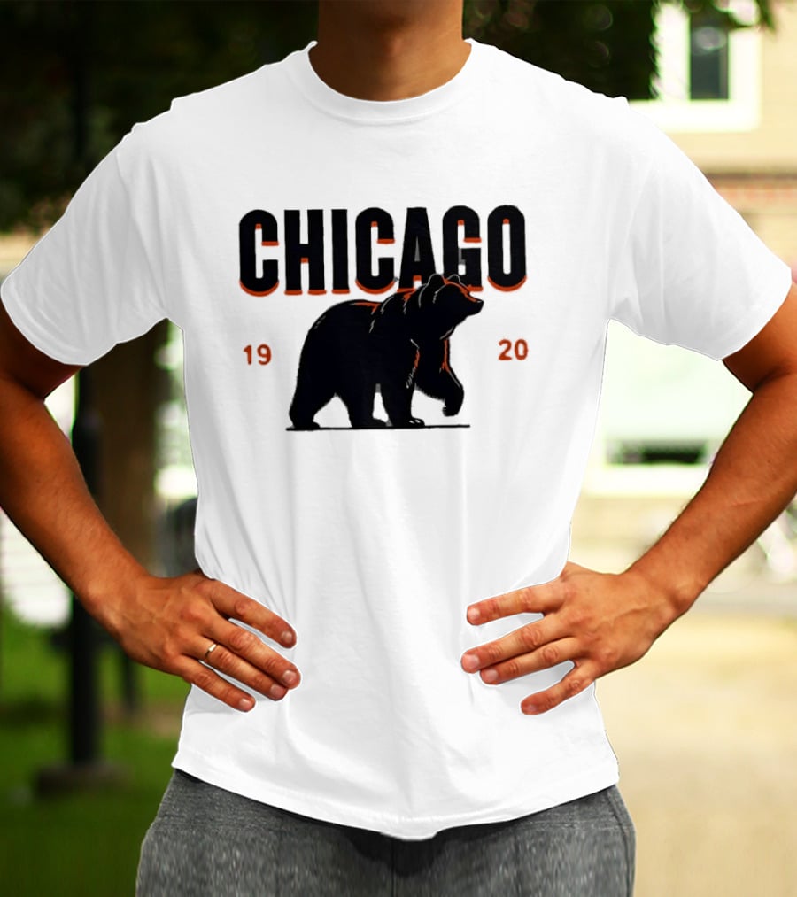 Chicago Bears 1920 Walking Grizzly Orange T-Shirt