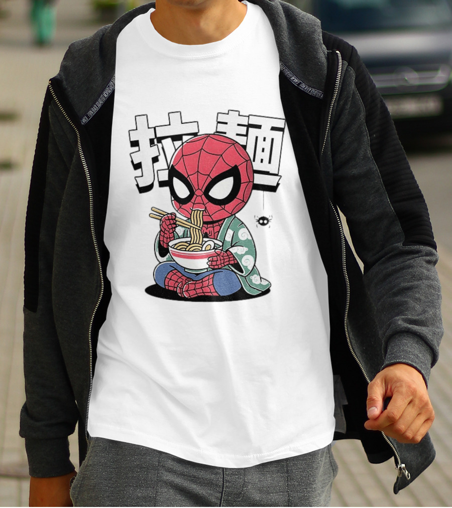 Spider Man Ramen Noodles Kanji Spideramen T-Shirt
