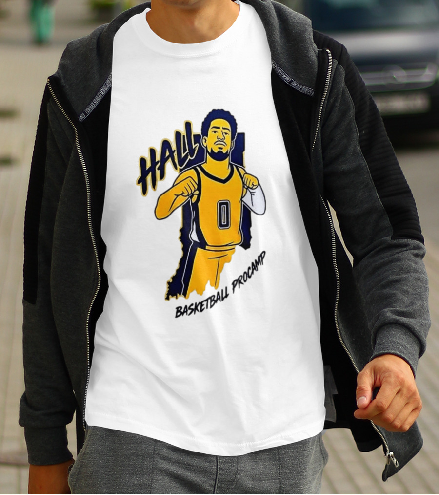 Indiana Pacers Haliburton Hall 0 Basketball Procamp T-Shirt