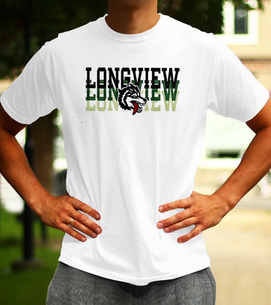 Longview Once A Lobo Always A Lobo Green Wolf Head T-Shirt