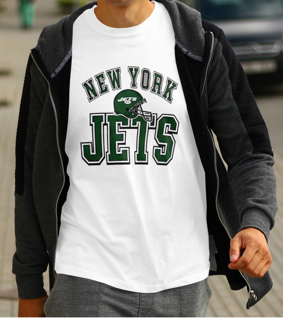 New York Jets Everyone Es Women's Sports Football Helmet T-Shirt
