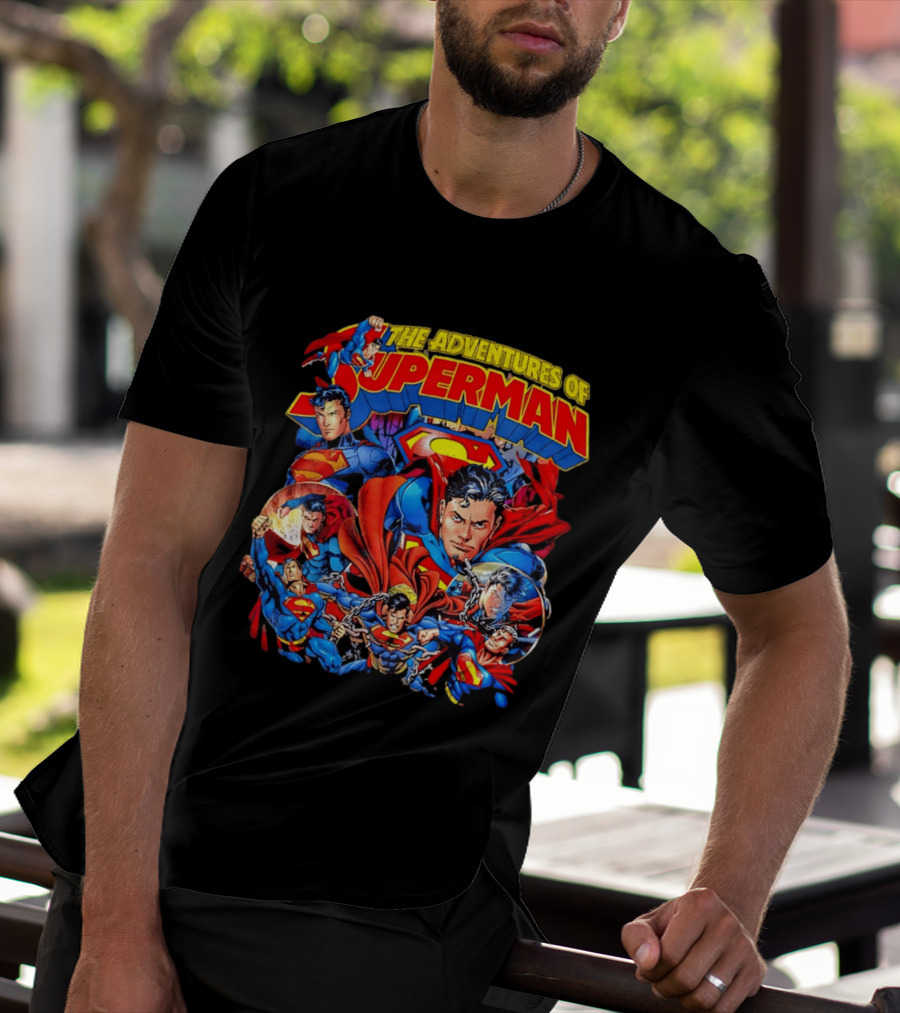 The Adventures Of Superman Iconic 2026 Comic Collage T-Shirt