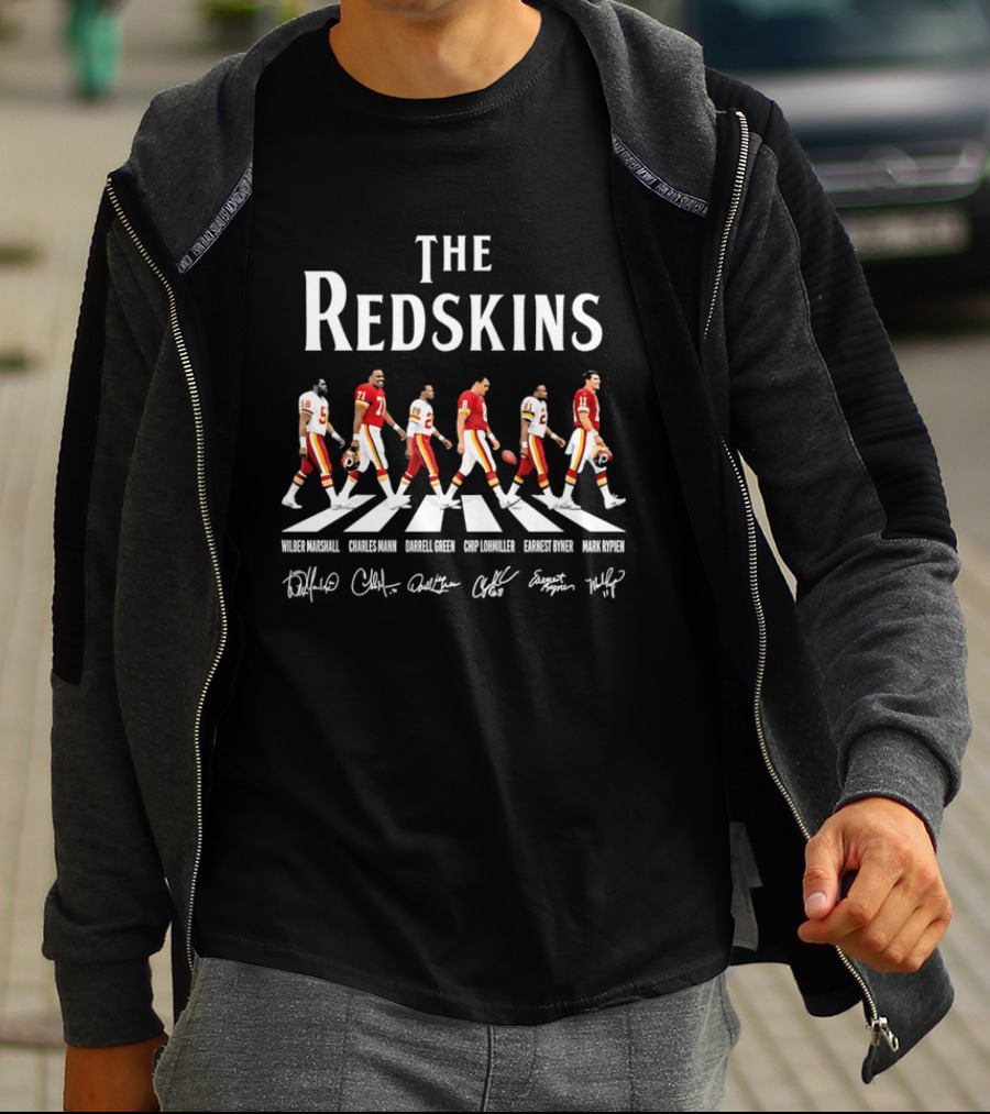 The Redskins Wilber Marshall Charles Mann Abbey Road Football Legends T-Shirt