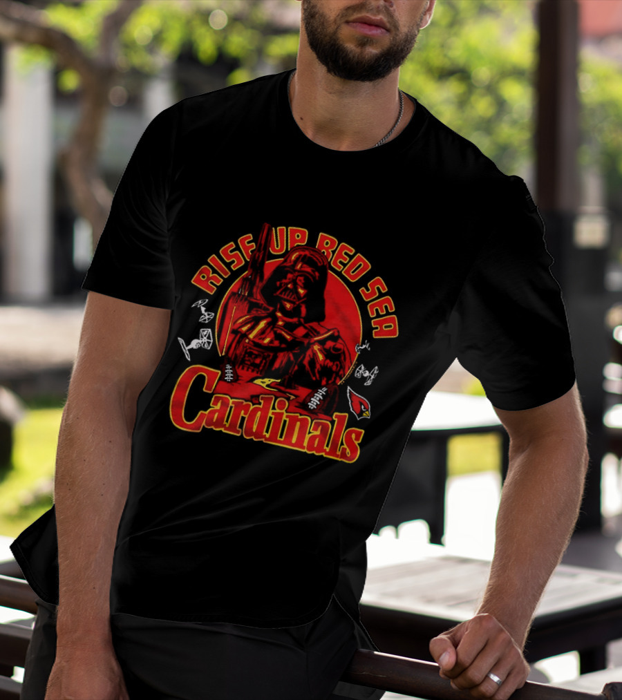 Rise Up Red Sea Darth Vader Cardinals T-Shirt