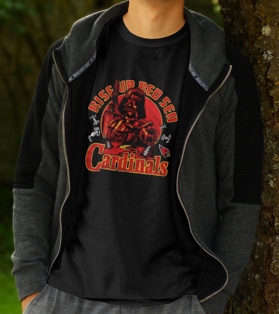 Rise Up Red Sea Darth Vader Cardinals T-Shirt