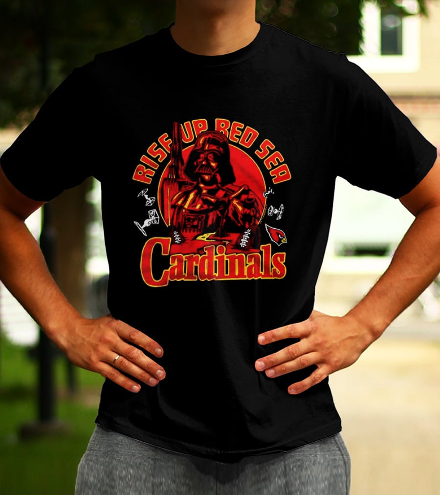 Rise Up Red Sea Darth Vader Cardinals T-Shirt