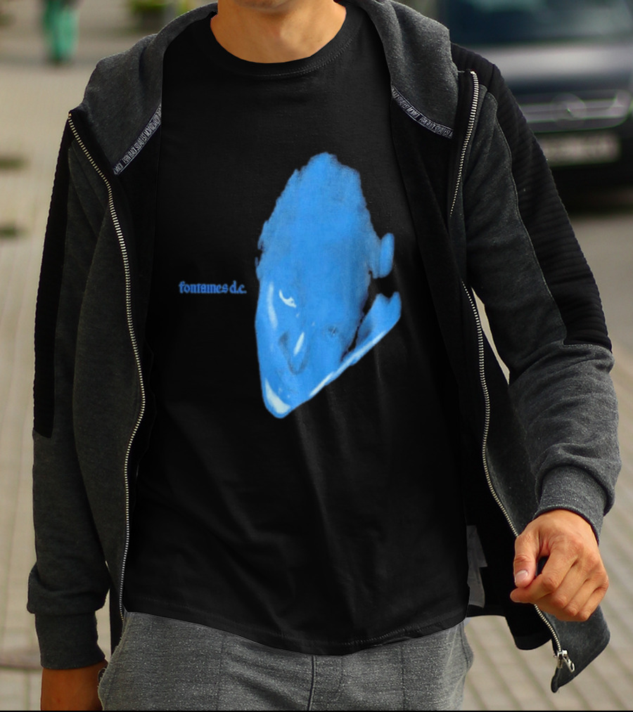 Fontaines D.C. Dopamine Chamber Blue Cover Black T-Shirt
