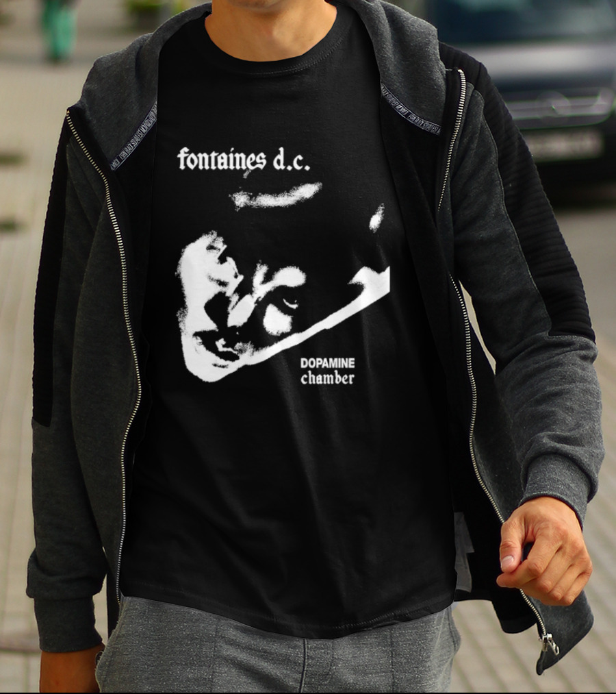 Fontaines D.C. Dopamine Chamber Black And White T-Shirt