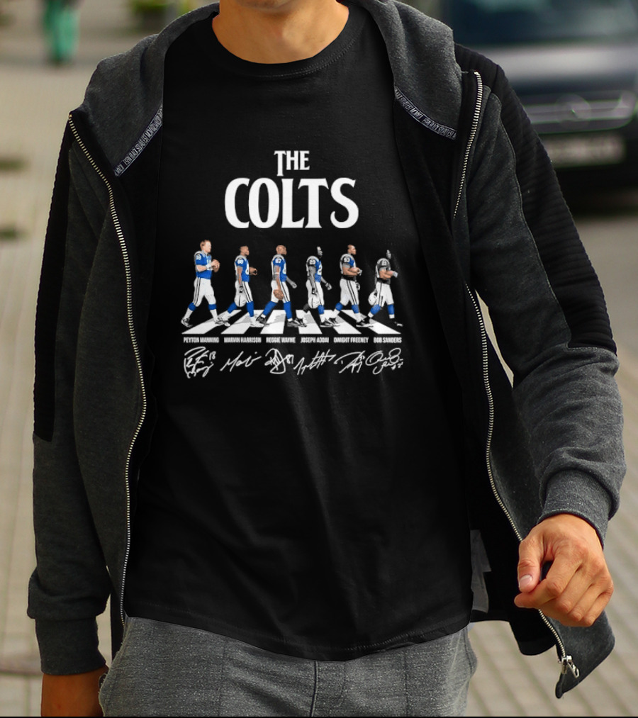 Indianapolis Colts Roster Players Crosswalk Signatures The Colts T-Shirt